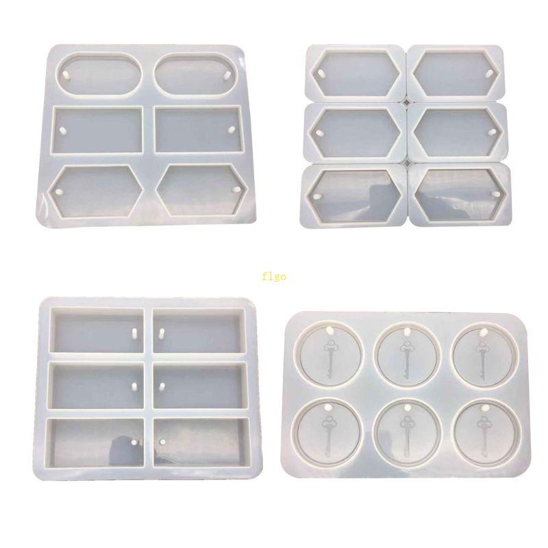 Flgo แม่พิมพ์ซิลิโคน อีพ็อกซี่ ทรงสี่เหลี่ยมผืนผ้า พร้อมรูเรซิ่น แฮนด์เมด DIY สําหรับเด็ก