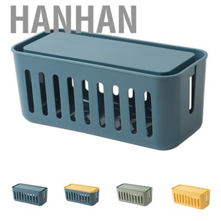 Hanhan Power Strip Storage Box Hollow Heat Dissipation Simple 6 Charging Hole Cord Cable Container for Home