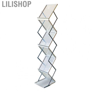 Lilishop Foldable Brochure Stand  Smoothing Surfaces Transparent Acrylic Foldable  Rack  for Office