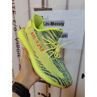 Ua yeezy 350 Semi Frozen Yellow B37572 รองเท้าผ้าใบ ไซซ์ 36-47 F39C สําหรับผู้ชาย ผู้หญิง