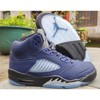 ของแท้ 100% Jordan 5 Midnight รองเท้าผ้าใบลําลอง พื้นหนา ใส่สบาย เหมาะกับการเล่นกีฬา บาสเก็ตบอล aj5 8J7J
