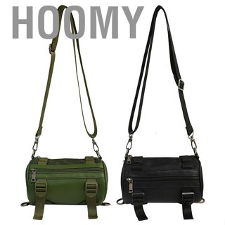 Hoomy Men Cylinder Shoulder Bag  Oxford Cloth Zipper Closure Water Splash Proof Mini Shoulder Bag  for Shopping