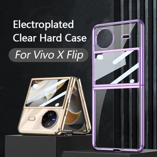 Gkk ของแท้ เคสโทรศัพท์มือถือแบบแข็ง พลาสติก ใส กันกระแทก หรูหรา สําหรับ Vivo X Flip 5G X Flip