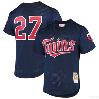 Yb เสื้อยืดเบสบอล พิมพ์ลาย Minnesota Twins Puckett Ortiz Jersey พลัสไซซ์ สําหรับผู้ชาย และผู้หญิง