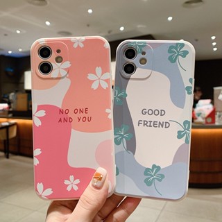 เคสโทรศัพท์มือถือซิลิโคน ทรงสี่เหลี่ยม ลายดอกไม้นําโชค สําหรับ Redmi Note 12 Pro Plus 12S 11 Pro 11S 10S 9S 8T 8 Pro Redmi 12C 10C 9A 9C 9T 9 K20 K30 Pro