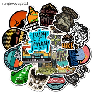 [Rangevoyage] สติกเกอร์ ลายทิวทัศน์ ตั้งแคมป์ กลางแจ้ง ผจญภัย กระเป๋าเดินทาง แล็ปท็อป กีตาร์ 50 ชิ้น