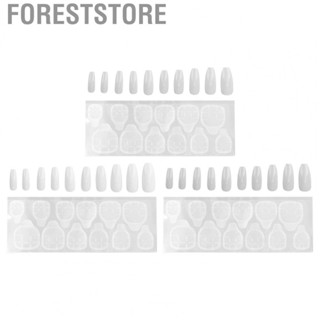 Foreststore Coffin Fake Nails  Clear Colors Coffin Press On Nails  for Girls for Women