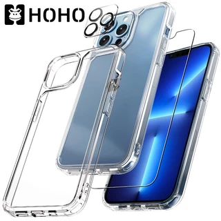 TZ เคสกันกระแทกใส ใช้สำหรับ iPhone 16 11 12 13 14 15 16 Pro Max Plus 12 13 Mini Case ฟิล์มกระจก ฟิล์มเลนส์กล้อง ชุดเซ็ท