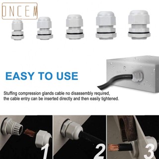 【ONCEMOREAGAIN】Cable Gland Adjustable Durable Electrical Connector IP68 Waterproof Plastic