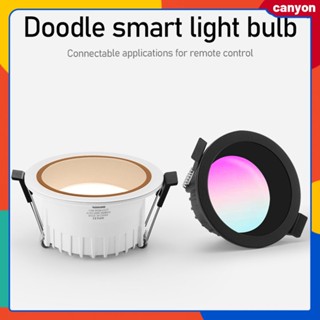 15w สมาร์ทไฟดาวน์ไลท์ Tuya Bluetooth Compatible Doodle หลอดไฟอัจฉริยะ 16 โหมดฉาก การควบคุมแอพอัจฉริยะรองรับการควบคุมด้วยเสียงแคนยอน