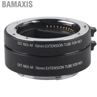 Bamaxis Mcoplus 10mm 16mm Macro Autofocus Closeup Adapter Ring for Sony FE/E Mount  Black