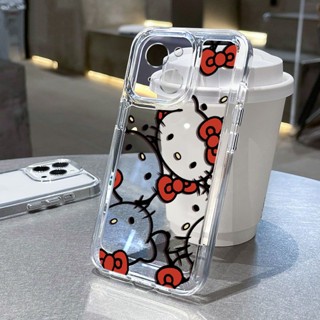 น่ารัก Hello Kitty เคสโทรศัพท์ใส การ์ตูนกรณีโทรศัพท์น่ารัก compatible for เคสไอโฟน11 เคสไอโฟน 13 เคสไอโฟน 12 เคสไอโฟน 14 promax เคสไอโฟน XR เคสไอโฟน 13 promax เคสไอโฟน 14 เคสไอโฟน X