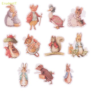 [ErudentT] สติกเกอร์ ลายการ์ตูน Peter Rabbit สําหรับตกแต่งสมุดอัลบั้มภาพ DIY 11 ชิ้น [ใหม่]