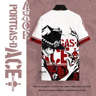 เสื้อยืดแขนสั้น แบบแห้งเร็ว พิมพ์ลาย ONE PIECE แฟชั่นฤดูร้อน สําหรับผู้ชาย