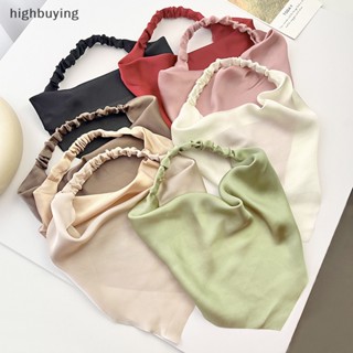 [highbuying] ผ้าพันคอ ผ้าชีฟอง ทรงสามเหลี่ยม สีพื้น แฟชั่นฤดูร้อน สําหรับผู้หญิง