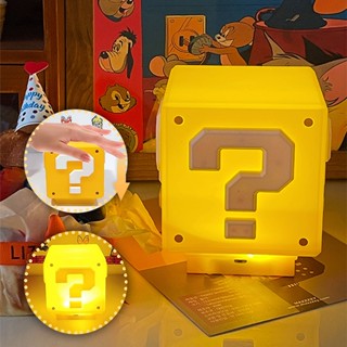 โคมไฟ LED รูป Super Mario Bros ชาร์จ USB สําหรับตกแต่งห้องเด็ก