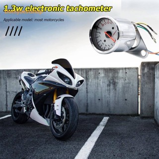 [Domybestshop.th] เครื่องวัดรอบเครื่องยนต์ 12V 0-13000 RPM สําหรับรถจักรยานยนต์ #F