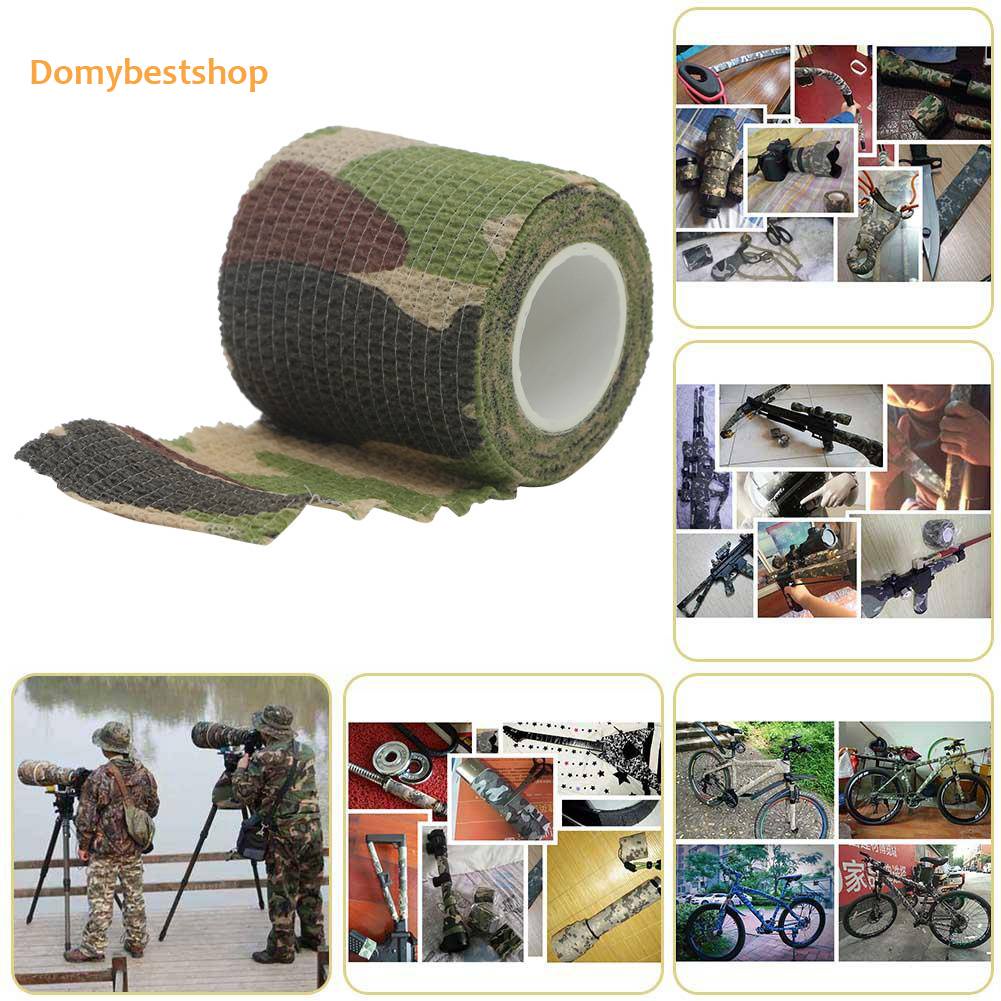 [Domybestshop.th] เทปผ้าพันแผล ลายพราง กันน้ํา มีกาวในตัว 4.5 เมตร สําหรับเล่นกีฬา