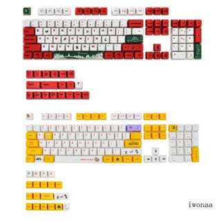 Iwo ใหม่ XDA Profile PBT ปุ่มกดแป้นพิมพ์ย้อมสี สําหรับ 123 คีย์