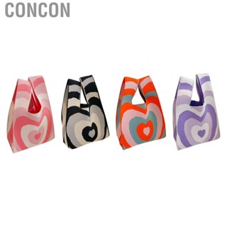 Concon Shopping Bag  Large  Grocery Simple Wide Strap Knitted Comfortable for