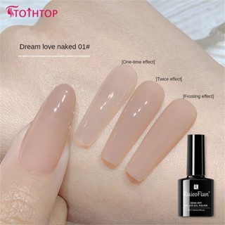 Ruieo Fian Ice Through สีนู้ด White Dream Naked Nail Salon For Nail Polish Set Nude Nail Polish Ice Through Nail Art 7.3ml 9colors [TOP]