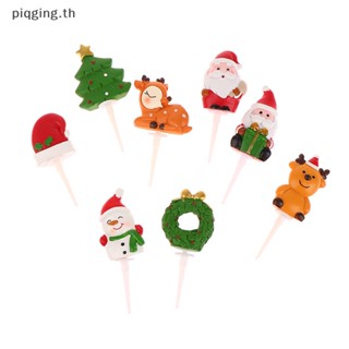 Piqging ท็อปเปอร์เรซิ่น ลายการ์ตูน Merry Christmas สําหรับตกแต่งเค้ก ปาร์ตี้คริสต์มาส 1 ชิ้น