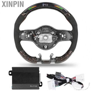 Xinpin Carbon Fiber  Display Shift Lights Steering Wheel for Mercedes‑AMG A45 C63 E63 CLA45 GLC63