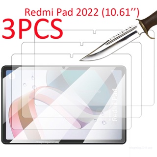 ฟิล์มกระจกนิรภัยกันรอยหน้าจอแท็บเล็ต 9H สําหรับ Xiaomi Redmi Pad 10.6 นิ้ว 2022 3 ชิ้น