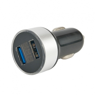 ⚡READYSTOCK⚡1 PCS 3.1A 12/24V Smart Digital Display Car Charger Quick Charge Dual USB Port