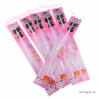 Bettingyou | กิ๊บติดผมไฟเบอร์ LED เรืองแสง 35 ซม. หลากสี 5 ชิ้น