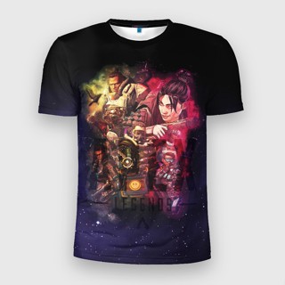 เสื้อยืด พิมพ์ลาย 3 มิติ ทรงสลิม Apex Legends 3 มิติ สําหรับผู้ชาย
