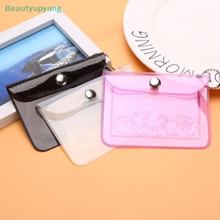 [Beautyupyang] กระเป๋าสตางค์ PVC แบบใส กันน้ํา ใส่เหรียญได้ ขนาดเล็ก สไตล์นักธุรกิจ สําหรับเด็กผู้หญิง