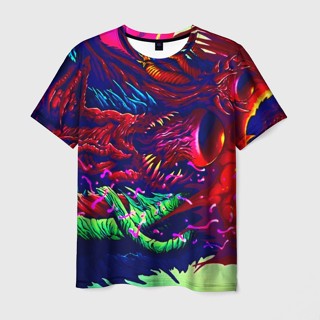 เสื้อยืด พิมพ์ลาย "Hyper beast" 3 มิติ สําหรับผู้ชาย