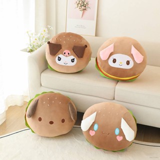 Ag หมอนตุ๊กตานุ่ม รูปการ์ตูน Sanrio Hamburger Kuromi Melody Cinnamoroll Pachacco ของขวัญ สําหรับตกแต่งบ้าน