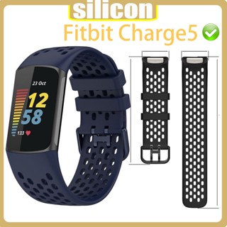 สายนาฬิกาข้อมือซิลิโคน กระจายความร้อน สําหรับ Fitbit Charge 5