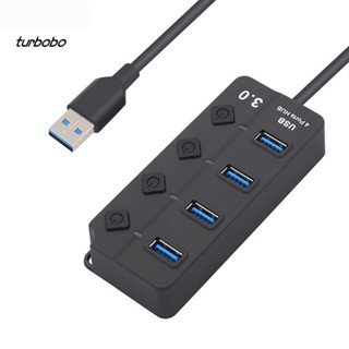 Turbobo 7/4 พอร์ต USB 3.0 ฮับความเร็วสูง สวิตช์เปิด / ปิด แท่นชาร์จ