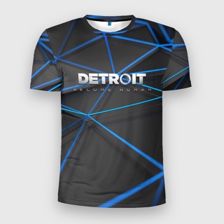 เสื้อยืด พิมพ์ลาย DETROIT:BECOME HUMAN 3 มิติ แบบเข้ารูป สําหรับผู้ชาย