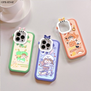 OPPO Reno 8 7 6 5 4 5F 4F SE 5G เคสออปโป้ สำหรับ Case Cartoon Girl เคส เคสโทรศัพท์ เคสมือถือ Full Cover Hard Phone Cases Casing