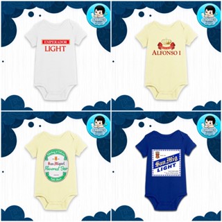 พิมพ์โลโก้เครื่องดื่มที่กําหนดเองบน Baby Onesie (Empi Light, Alfonso, San Mig) PYSQ