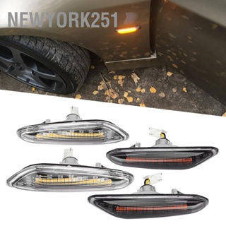 Newyork251 คู่ของ LED ไดนามิกไฟเลี้ยวด้านข้างไฟเลี้ยวพอดีสำหรับ E90 E91 E92 E93 E60 E87 E82 E46