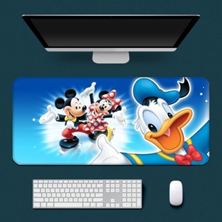 แผ่นรองเมาส์ พิมพ์ลาย Donald Mickey Duck HD กันลื่น Xxl90X40 ซม. สําหรับคอมพิวเตอร์ตั้งโต๊ะ