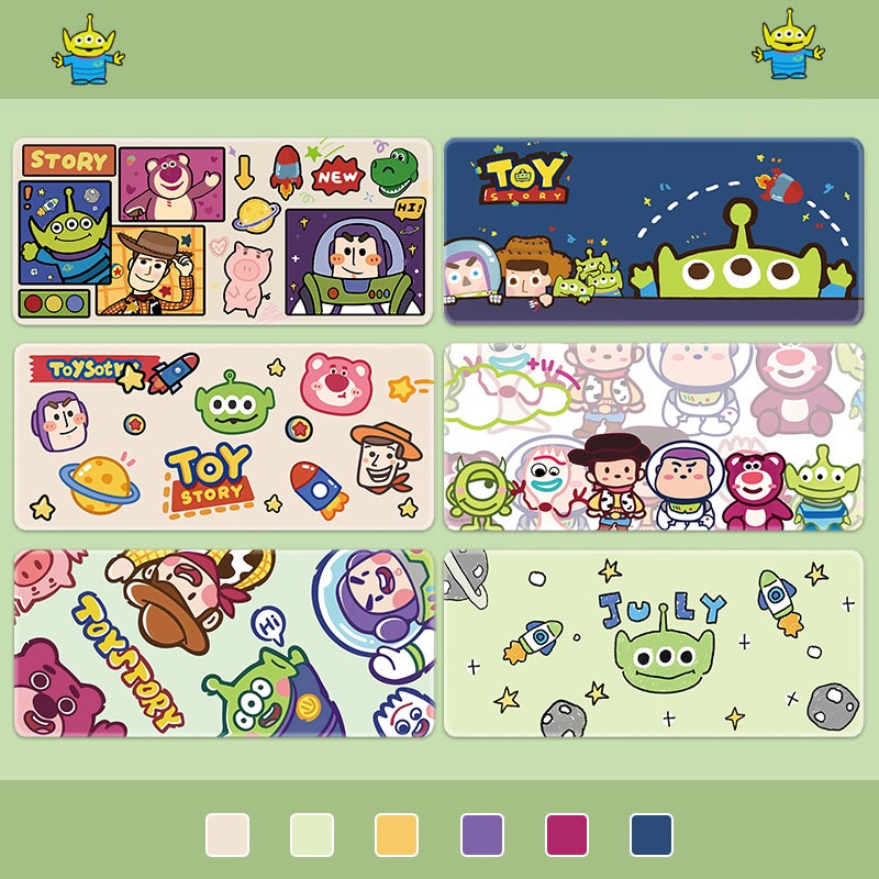 Kam แผ่นรองเมาส์ กันน้ํา ขนาดใหญ่ 800 มม. X 300 มม. พิมพ์ลาย Toy Story Woody Buzz Lightyear สําหรับคอมพิวเตอร์ตั้งโต๊ะ สํานักงาน