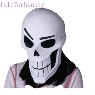 FALLFORBEAUTY Sans Undertale Mask หน้ากากยาง อุปกรณ์ประกอบฉากปาร์ตี้ เครื่องแต่งกายคอสเพลย์ มีฮู้ด