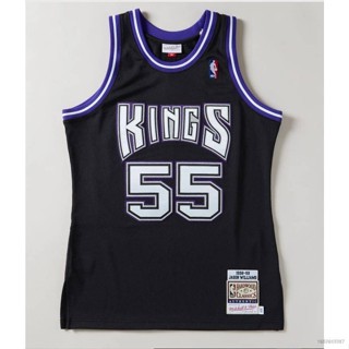 เสื้อกีฬาแขนกุด ลายทีม NBA Jersey Sacramento Kings No.55 Jason Williams YT2 2000-01 พลัสไซซ์