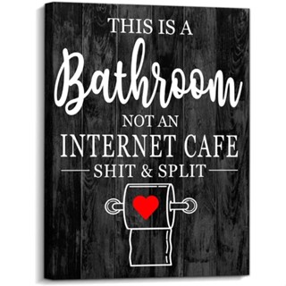 ป้ายคําคม This is a Toilet Not an Internet Cafe ขนาดเล็ก สําหรับตกแต่งห้องน้ํา 0508