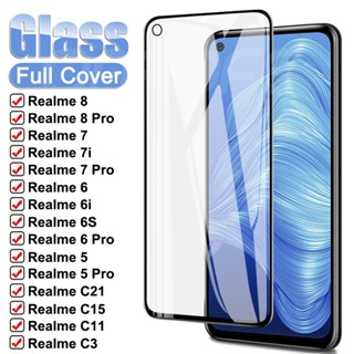 ฟิล์มกระจกนิรภัยกันรอยหน้าจอ 9D สําหรับ Realme 8 7 Pro 7i Realme 6 5 Pro 6i 6S 5i 5S C21 C15 C11 C3 C3i MOOB