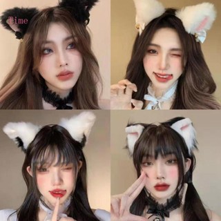 ที่คาดผมคอสเพลย์ รูปหูแมว พร้อมกระดิ่ง และโชกเกอร์ สําหรับเด็ก เหมาะกับวันฮาโลวีน