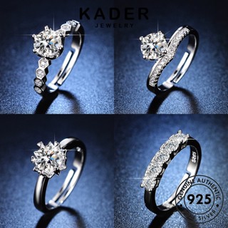 Kader Jewelry แหวนเงิน 925 ประดับเพชรโมอิส เรียบง่าย สําหรับผู้หญิง M070