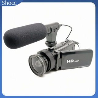 Shocc กล้องวิดีโอดิจิทัล D100 Hd 16 ล้านพิกเซล พร้อมเลนส์มุมกว้าง ไมโครโฟน กันสั่น Dv กล้องวิดีโอมือถือ