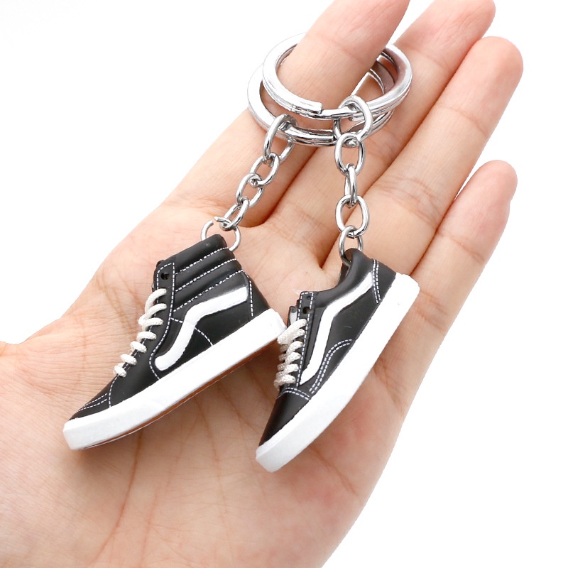 Vans พวงกุญแจ รูปรองเท้าผ้าใบ 3D สไตล์วินเทจ